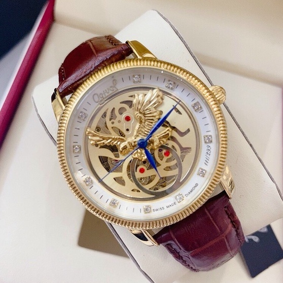 Đồng hồ nam Ogival đại bàng máy cơ bền đẹp fullbox y hình - OG358-31AGSR-GL