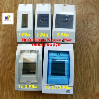 Hộp Nhựa Chứa CB Tép 2 Pha - Dạng Nổi