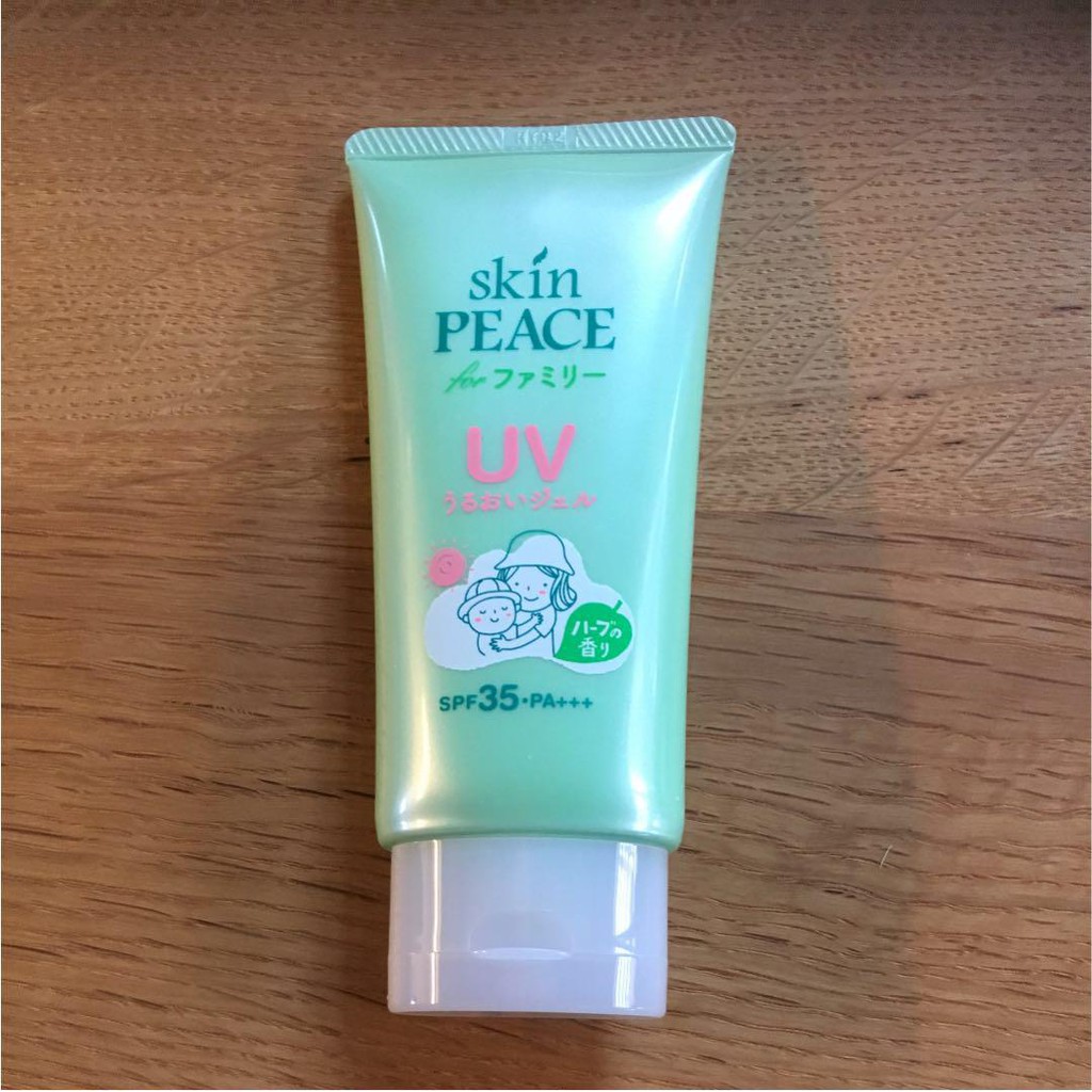 (Mẫu mới) Kem chống nắng thảo dược Skin Peace UV Gel SPF35/PA+++ cho mẹ và bé - 80g