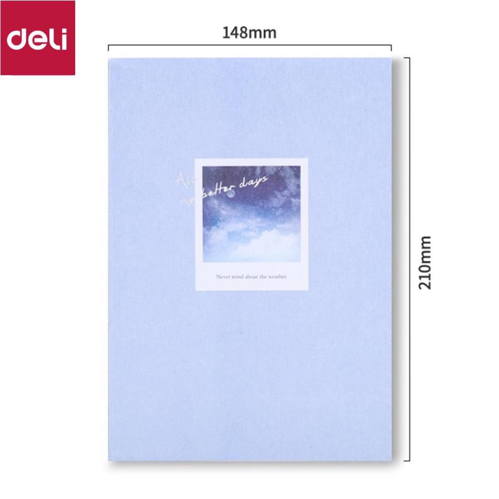 Sổ tay ghi chép khâu gáy A5 Deli 40 trang - 1 quyển - Màu ngẫu nhiên - PFA540 [Deli]