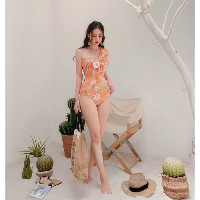Set bikini đũi xốp kèm khăn quấn tay trễ vai nhiều màu S07
