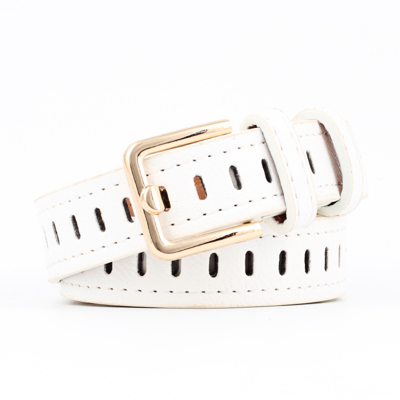 Thắt Lưng Không Kim Đục Lỗ Nhiều Màu Thời Trang Hàn Quốc Cho Nữ