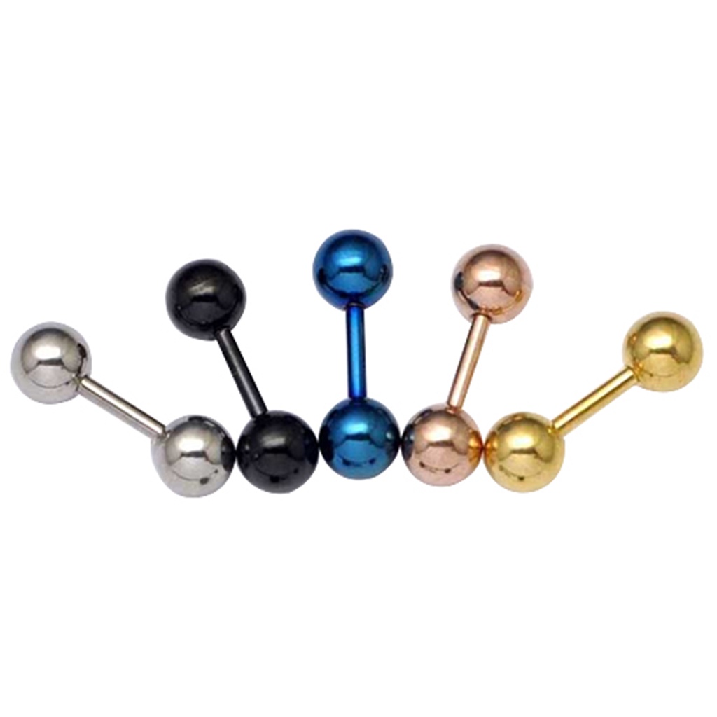 Đôi khuyên tai hai đầu tròn 3mm/4mm/5mm