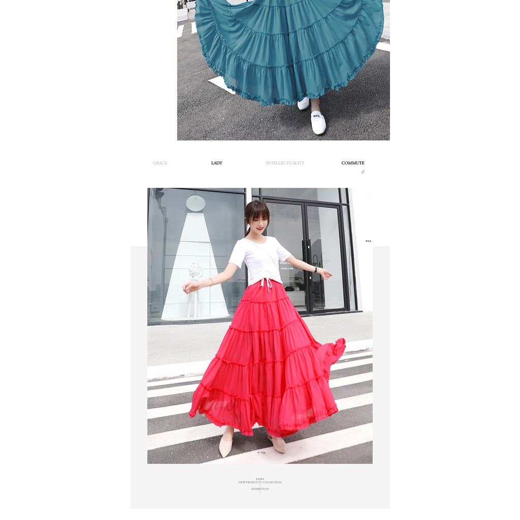Chân Váy Xoè Dài Boho ❤️FREESHIP❤️Thổ Cẩm | BigBuy360 - bigbuy360.vn