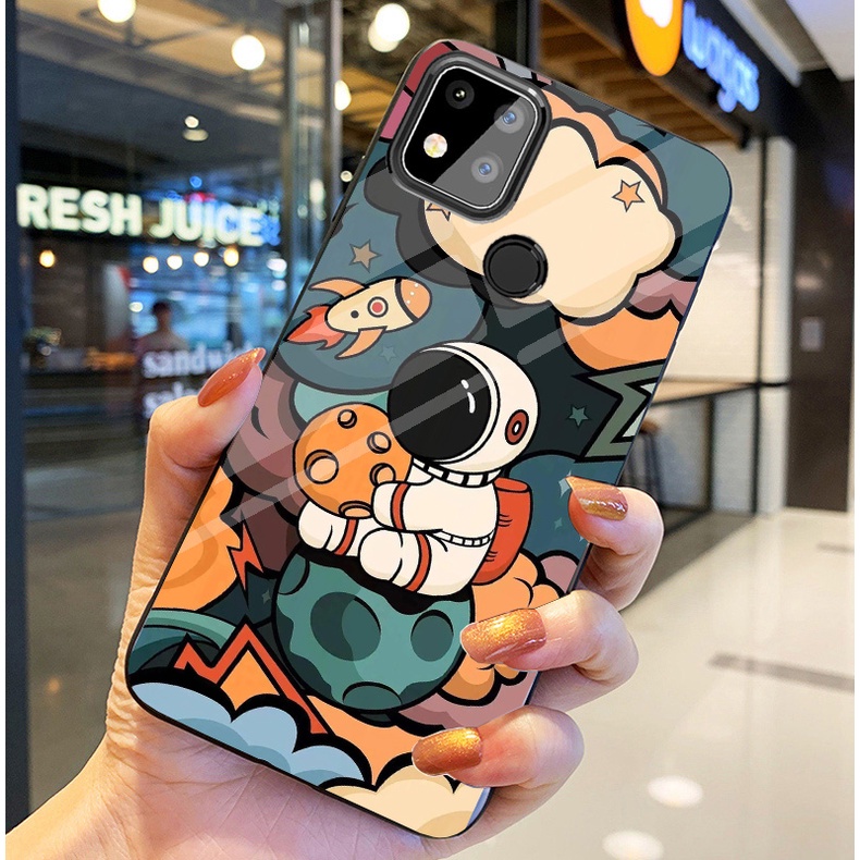 Ốp Lưng XIAOMI Redmi 9C, REDMI 10A Ốp kính bóng cao cấp Phi Hành Gia
