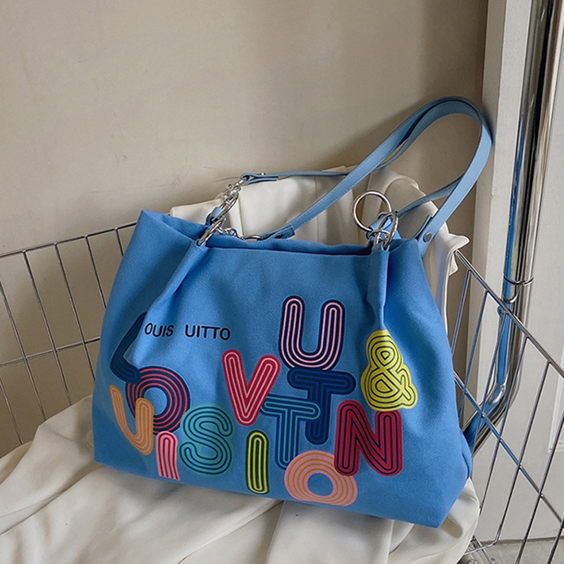 Túi Đeo Vai Vải canvas Cỡ Lớn Phong Cách Hàn Quốc Thời Trang Cho Nữ