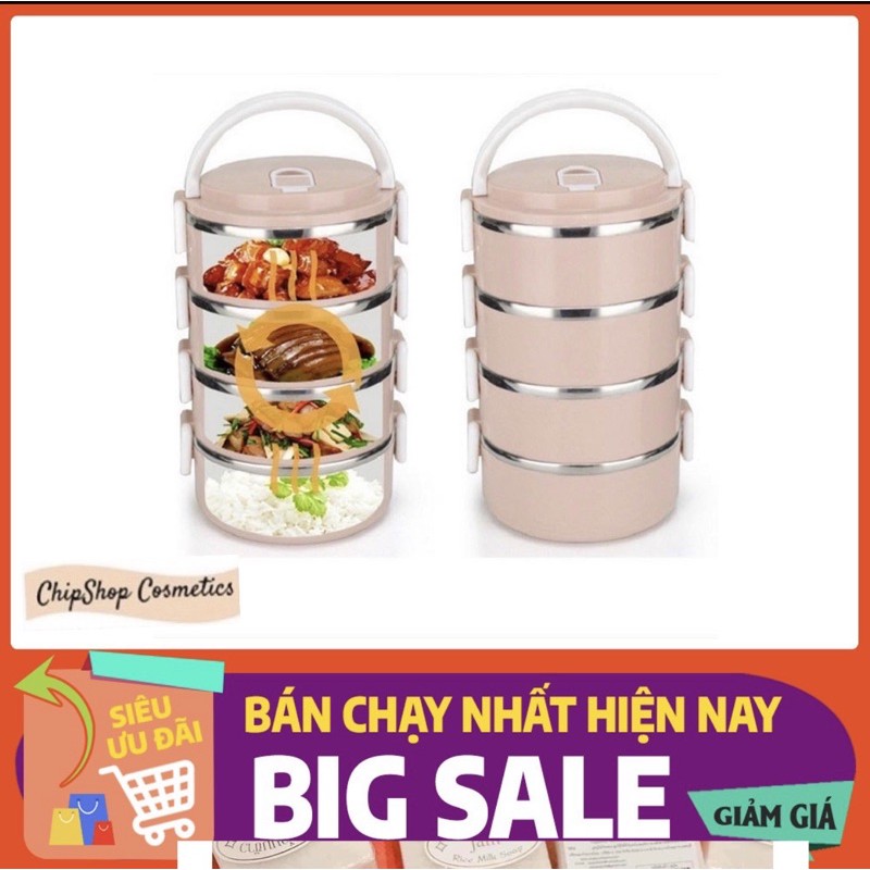 CẶP LỒNG CƠM  4 TẦNG TIỆN LỢI TO RỘNG - TƯƠNG ĐƯƠNG 2800ML