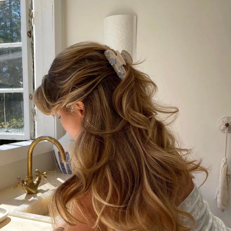 Kẹp Tóc Hình Cá Mập Ba Chiều Đính Hoa Cao Cấp Thời Trang Mùa Hè Cho Nữ