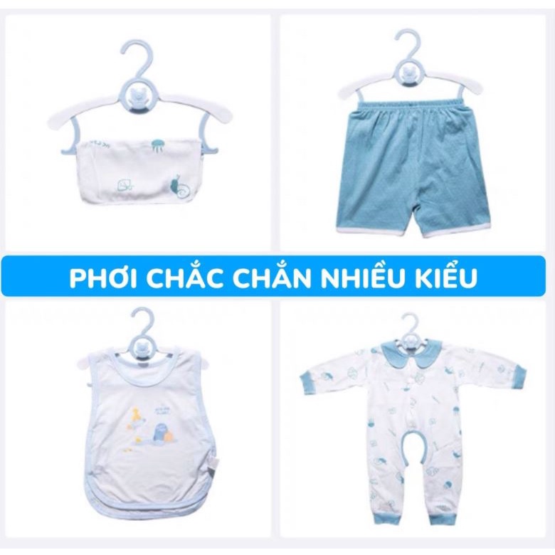 Móc treo quần áo thông minh 0-18 tuổi đồ sơ sinh trẻ em, móc phơi đồ em bé đa năng