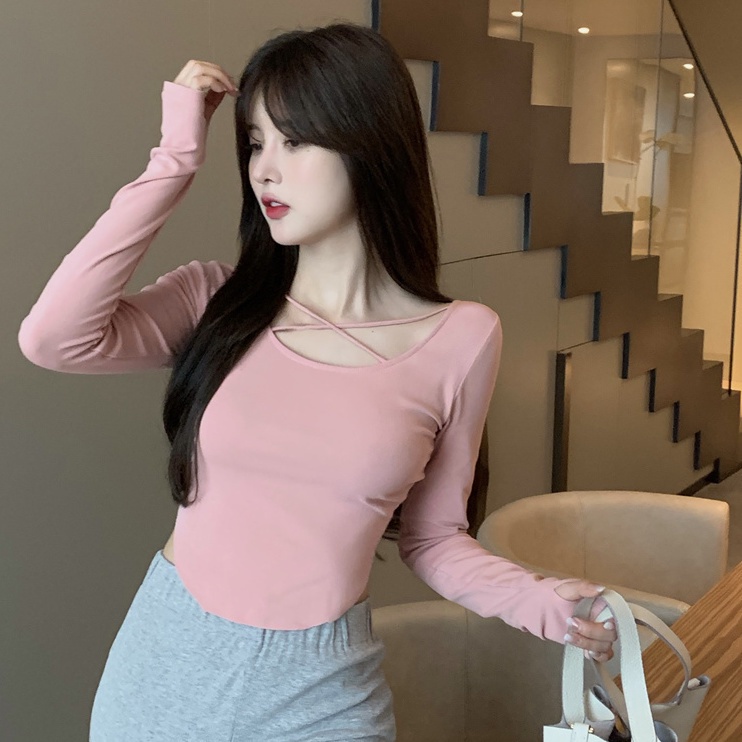 Áo Tay Dài Dáng Ôm Thời Trang Xinh Xắn Cho Bé Gái