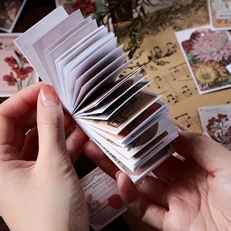 Ông. Bộ 50 Tờ Giấy Dán Trang Trí DIY Hình Cây Lá Kiểu Nhật Bản 4 Kiểu retro Sáng Tạo