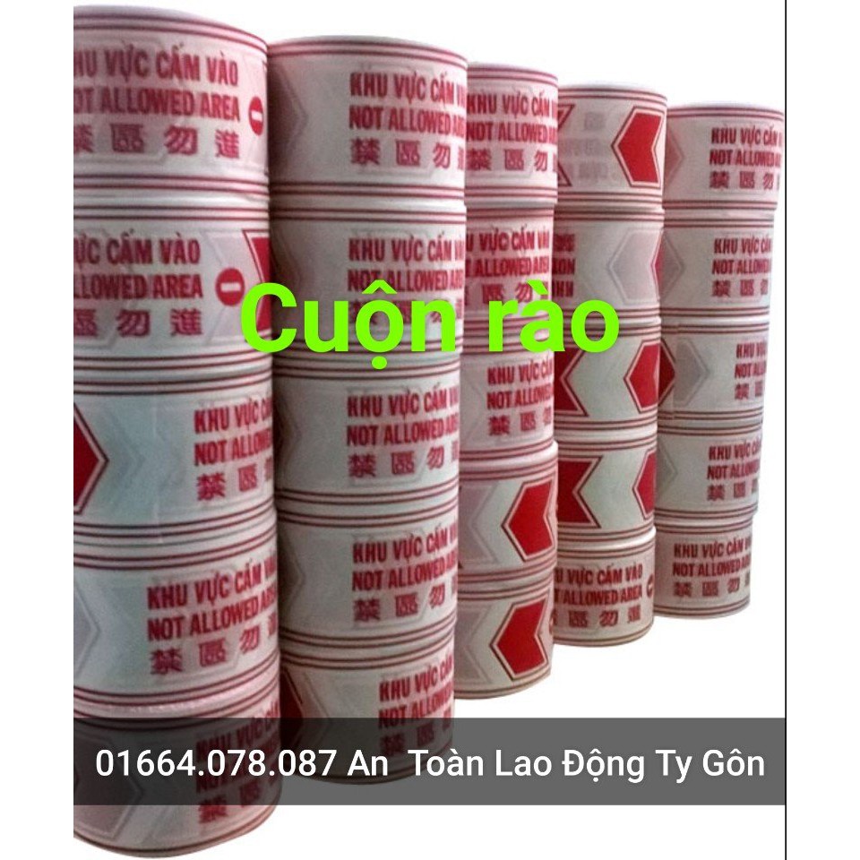 100 MÉT HÀNG CHUẨN. Cuộn rào công trình/ băng rào cảnh báo, cuộn rào chắn công trình xây dựng, băng cảnh báo nguy hiểm