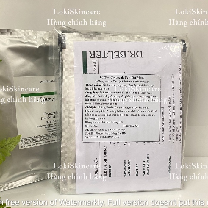 Dr.belter Line A Cryogenic Peel-Off Mask - Mặt nạ cao su dẻo, thấm hút tối đa dầu thừa và ngăn ngừa mụn
