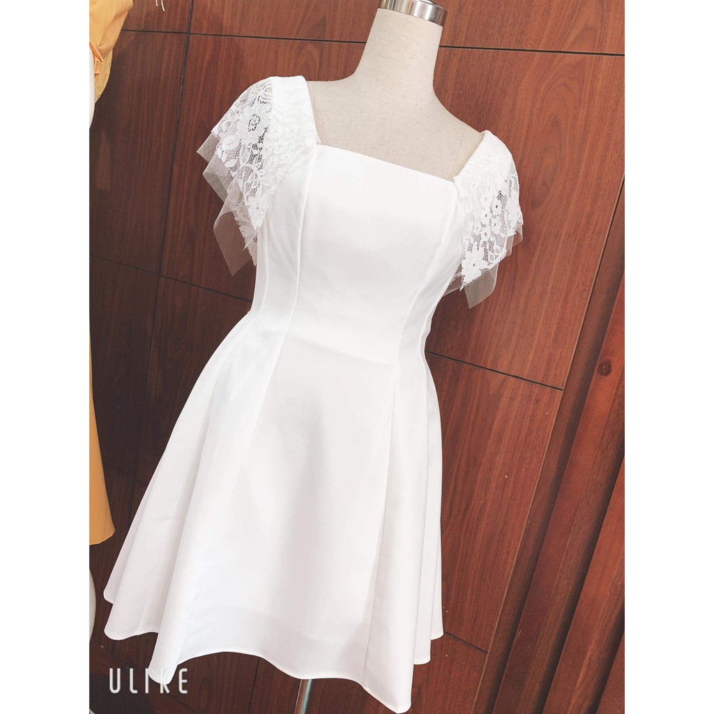 Đầm trắng ren xòe NDLN đáng yêu dịu dàng