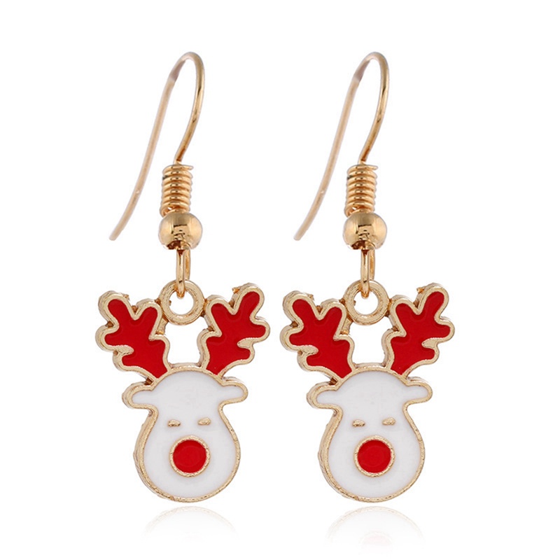 Ygt Vòng Hoa Tai Tua Rua Dài Hình Ông Già Noel Tuần Lộc Người Tuyết Tuần Lộc Giáng Sinh Cho Nữ