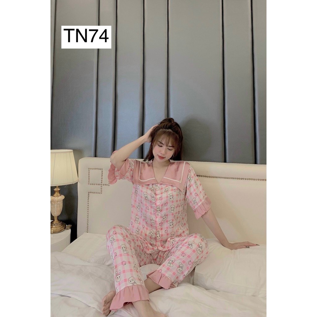 Set bộ ngủ Pizama mặc nhà- Bộ Pijama Nữ Lụa Cao Cấp TNQD Hàng Thiết Kế Độc Lạ Siêu Đẹp-Kèm Hình Thật
