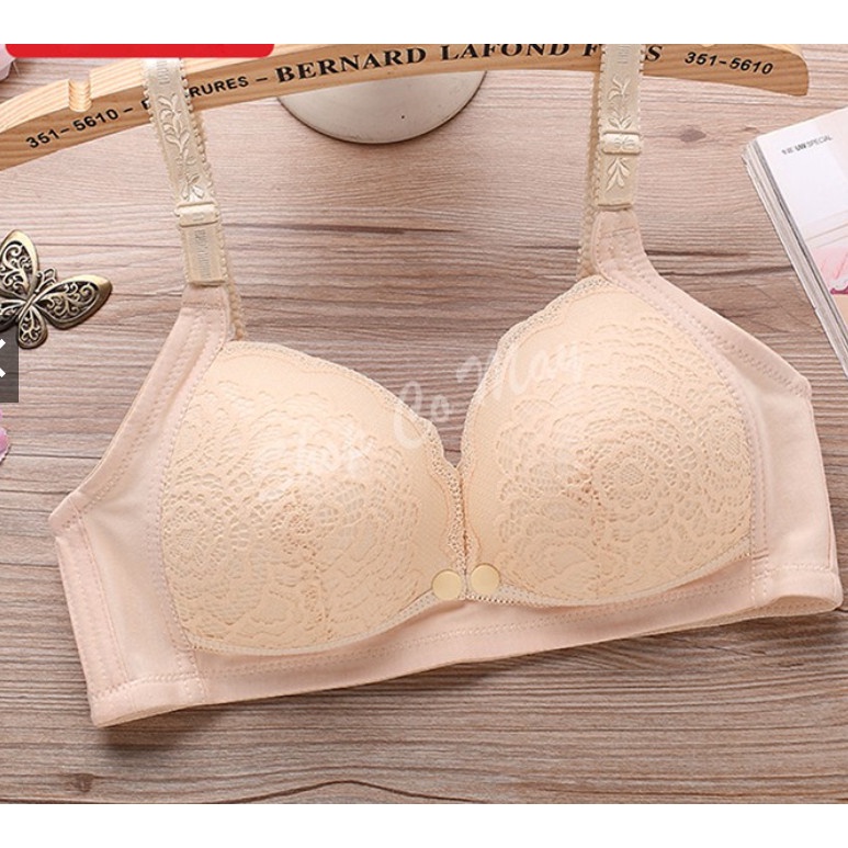 Áo Lót Nữ Bà Bầu Cho Con Bú Chống Chảy Xệ Ngực Sau Sinh Không Gọng Cúc Mở Chất Cotton Mềm Mại A137
