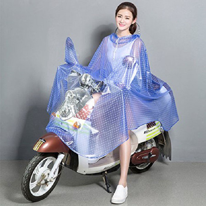 Áo mưa chấm bi phong cách Hàn Quốc loại 1 đầu