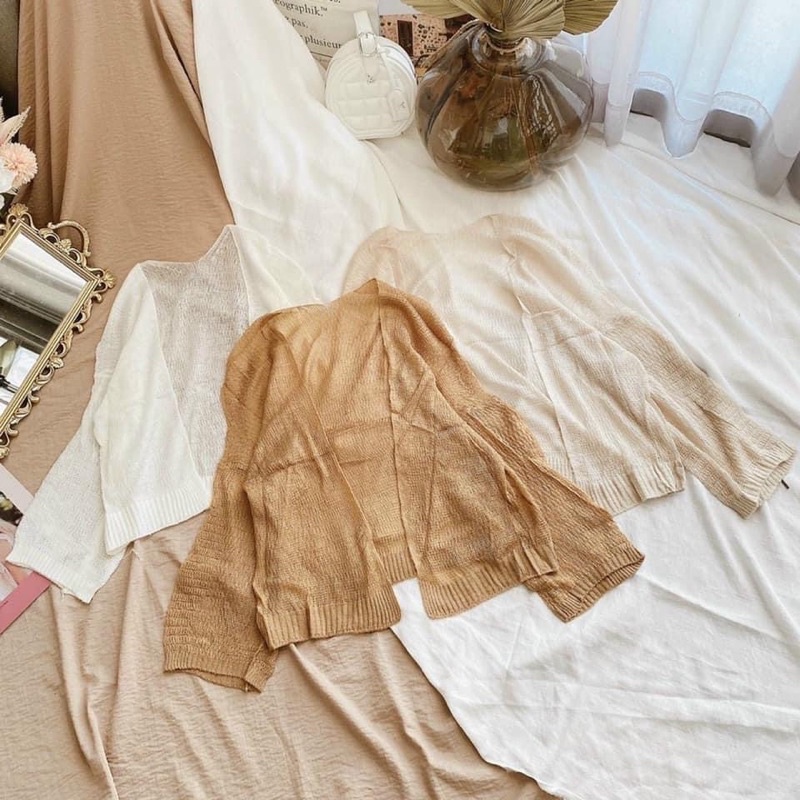 Áo khoác cardigan len mỏng hảng chuẩn loại 1 | BigBuy360 - bigbuy360.vn