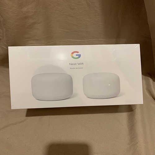 Google Nest WiFi 2 pack 1Router and 1point (AC2200 ; AC1200) (GA00822-US)