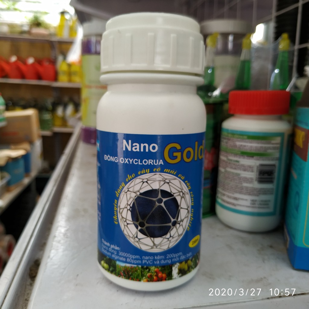 Dung dịch Nano đồng oxyclorua 250ml - Nano Gold Chuyên dùng cho cây có múi và cây công nghiệp