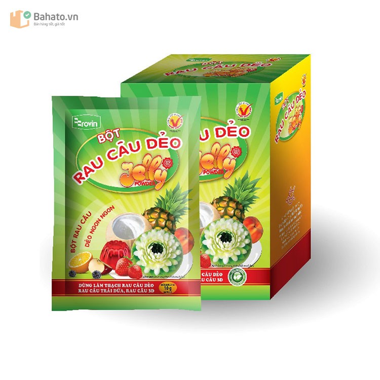 Hộp bột rau câu dẻo Jelly 12 gói 10g