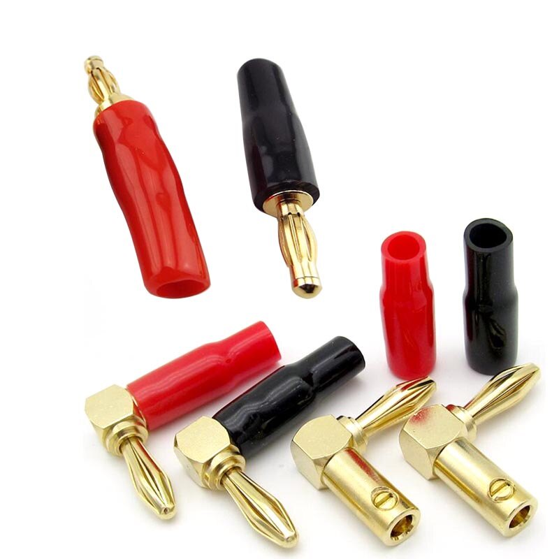 Set 2 Phích Cắm Bắp Chuối 4Mm Mạ Vàng / Đỏ / Đen Chuyên Dụng