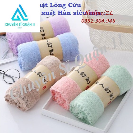 Khăn mặt lông cừu hàn quốc 30x50cm loại xịn siêu mềm mịn ,  thấm nước siêu nhanh GD389-KhanHQ-KMat
