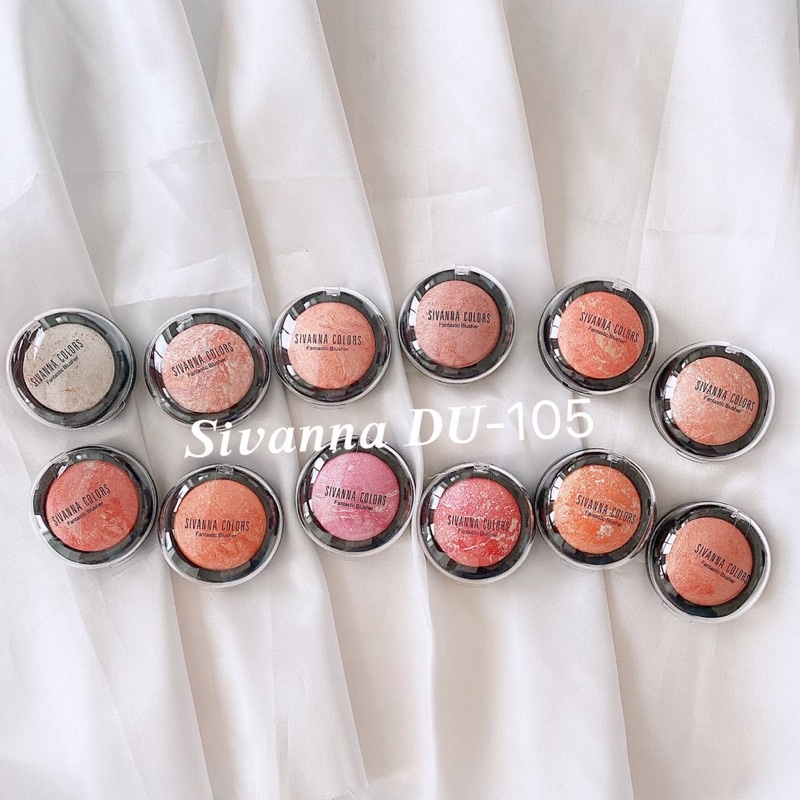 Phấn má hồng Ánh Nhũ Sivanna Fantastic Blusher DU105