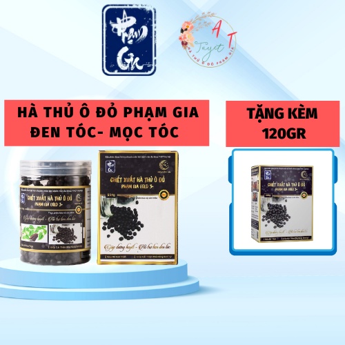 Hà thủ ô Phạm Gia gold3+ có tem chống hàng giả (mới nhất 1/2023) Đen Tóc đẹp da kích thích mọc tóc