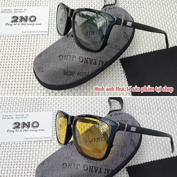 Kính đổi màu đi ngày và đêm bản lề lò xo, mắt kính polarized phân cực, chống UV - MK1913