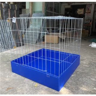 Lồng gà chọi 1mx1mx80 + khay nhựa combo