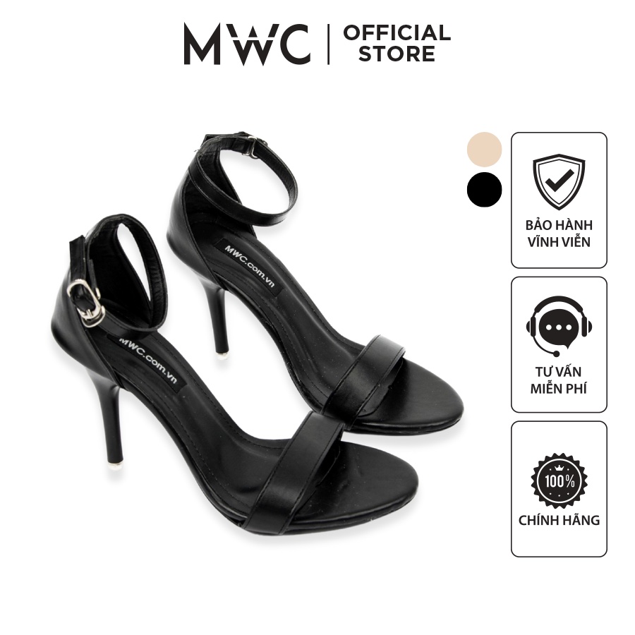 Giày MWC 3973 - Giày Cao Gót 7cm Nữ Đế Nhọn , Giày Sandal Cao Gót Quai Ngang Dây Mảnh