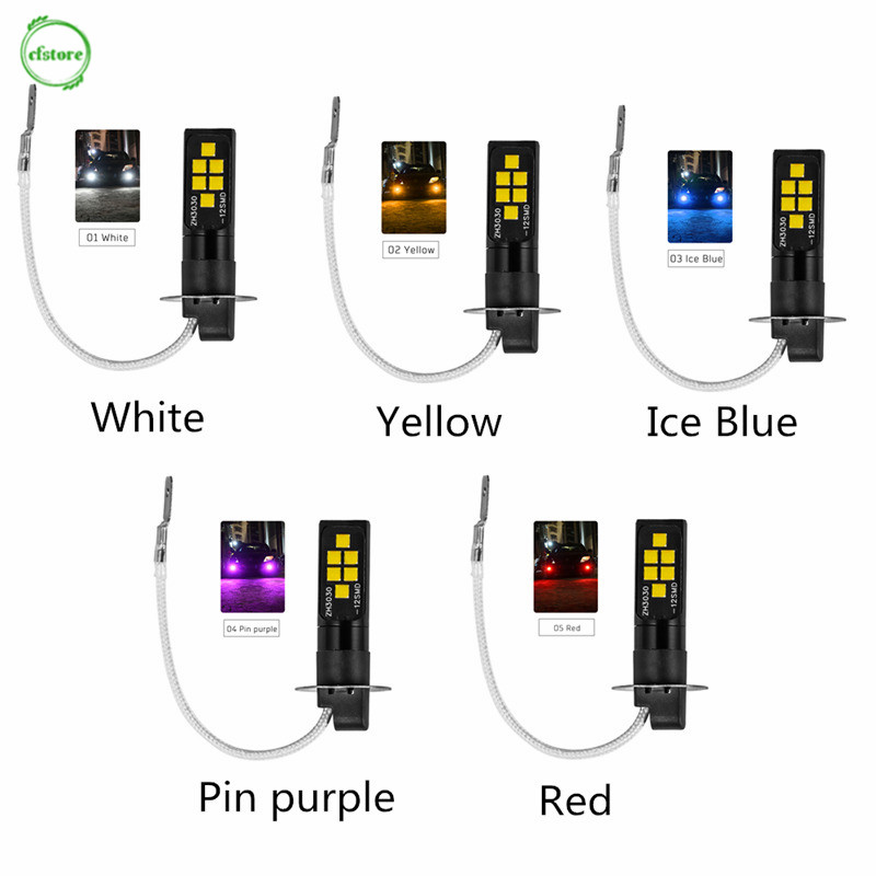 2 Đèn LED chống sương mù cho xe hơi 3030 12SMD 6000K H3