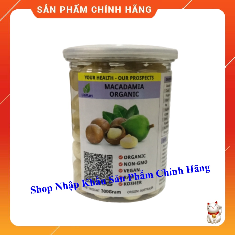 [CHÍNH HÃNG] Nhân hạt macca(mắc ca) hữu cơ Mỹ LinMart 300 gram