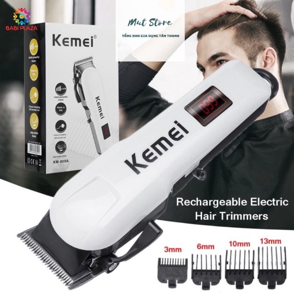 Tông đơ cắt tóc chuyên nghiệp chính hãng KEMEI KM- 809A- Tăng đơ cắt tóc cho bé không dây