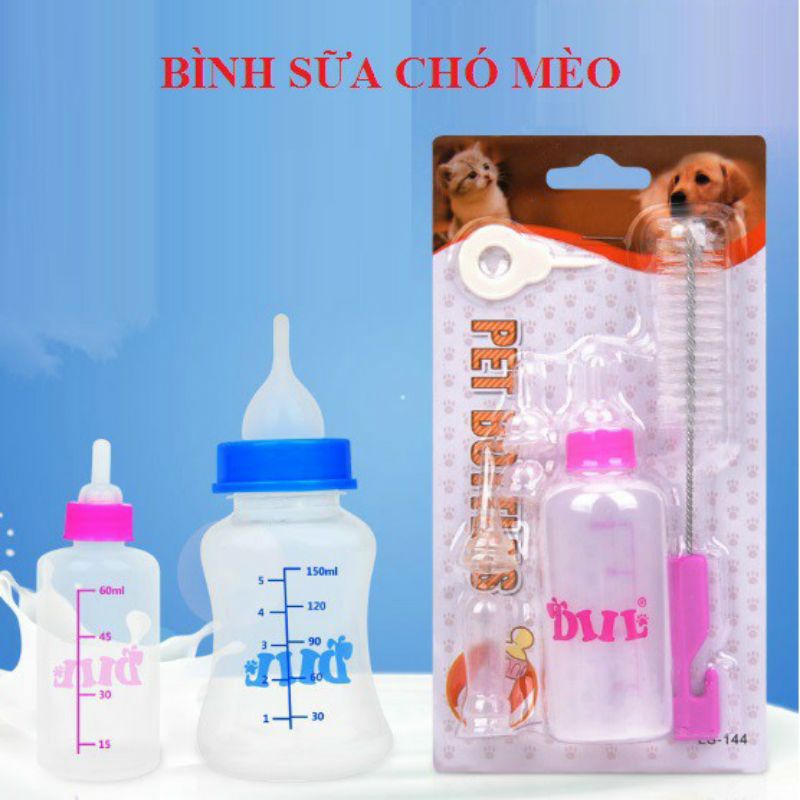 BÌNH SỮA CHO CHÓ MÈO CON - BÌNH SỮA 60ML