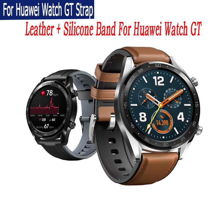 Smart Watch Leather +Wrist Strap For Huawei Watch GT / Active 46mm