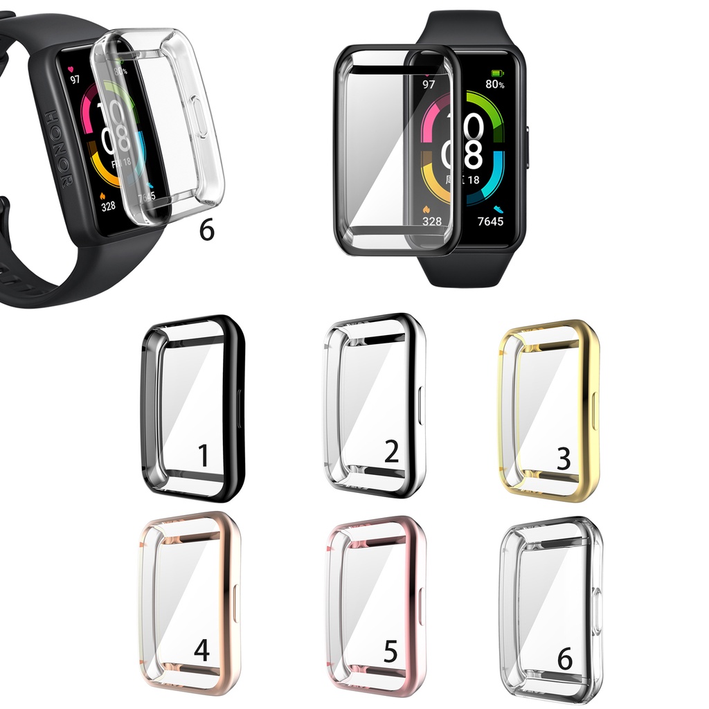 Ốp Nhựa TPU Mạ Điện Cho Huawei Band 7/6 pro/NFC/Honor Band 6