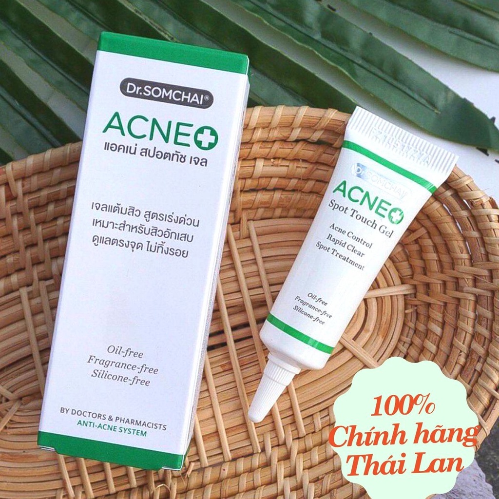 Kem chấm mụn DR. SOMCHAI ACNE SPOT cho mụn trứng cá và mụn mủ có tác dụng giảm mụn, giảm sưng đỏ 4g