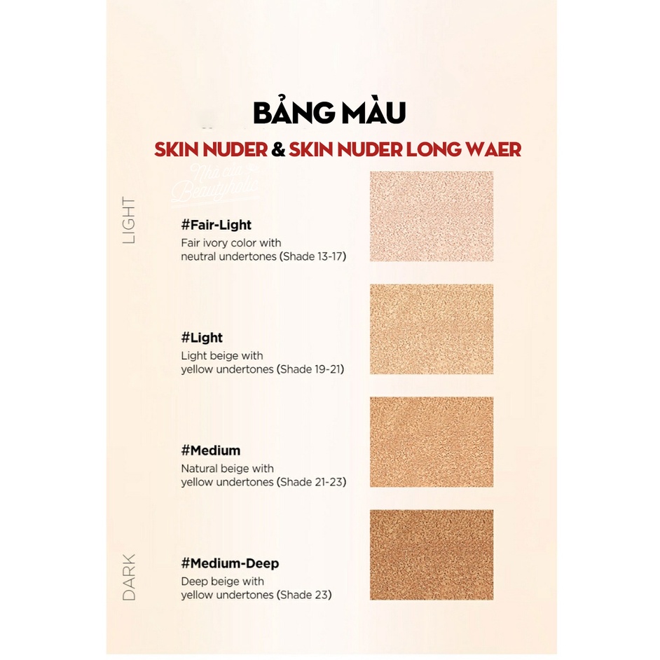 Dòng Cushion chuyên nghiệp JUNG SAEM MOOL SKIN NUDER CUSHION