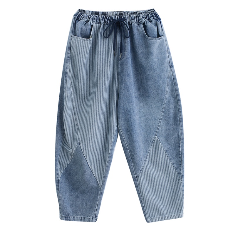 G17 Quần jean bigsize freesize 50-95kg thiết kế phối cá tính form baggy trẻ trung dễ phối