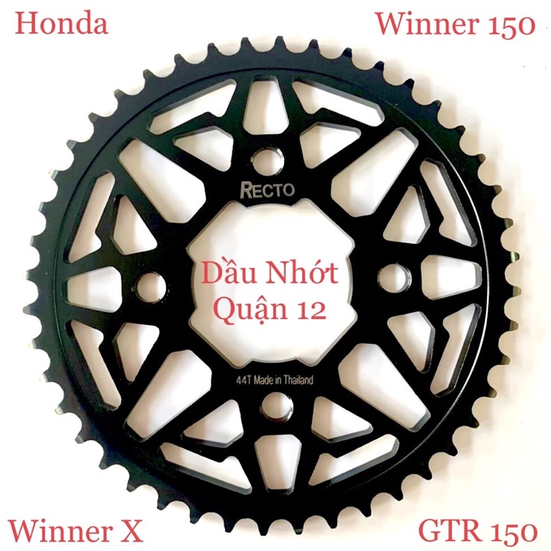 Honda Winner - GTR 150 Dĩa 44T Laser - Nhông 14T 15T 16T Chuẩn 428 Recto Thailand