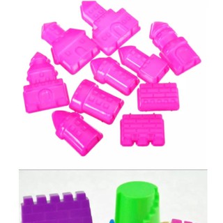 Combo 3kg cát động lực Kèm 16 khuôn lâu đài 10 khuôn khủng long - Cát vi sinh không dính tay, không ra màu Baby Toys