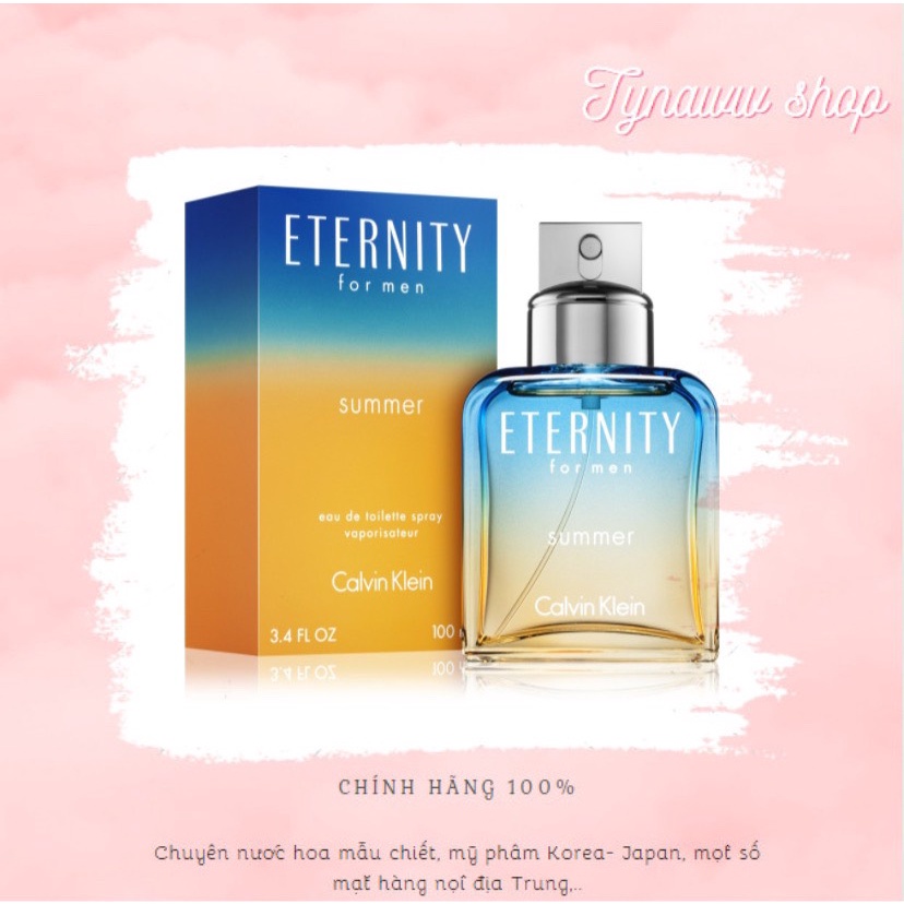 ꋖ Nước hoa nam dùng thử Calvin Klein Eternity For Men Summer 2019 Tynaww -  Nước hoa nam 