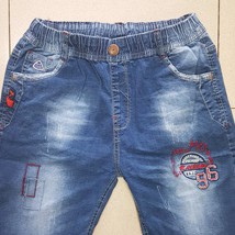 Quần lửng jean bé trai thêu số 96 thể thao size đại