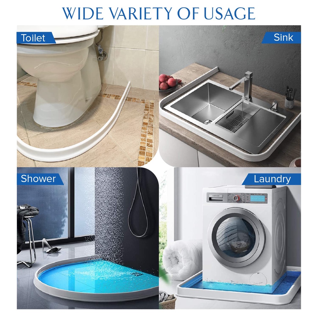 A-LIFE Miếng Chặn Nước Bằng Silicone 51mm Chống Trượt Dùng Cho Nhà Tắm