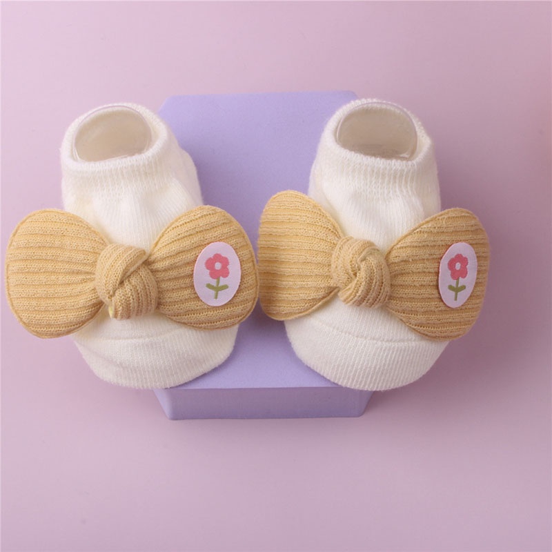 Băng Đô + Vớ Co Giãn Chống Trượt Đính Nơ Xinh Xắn Cho Bé Gái