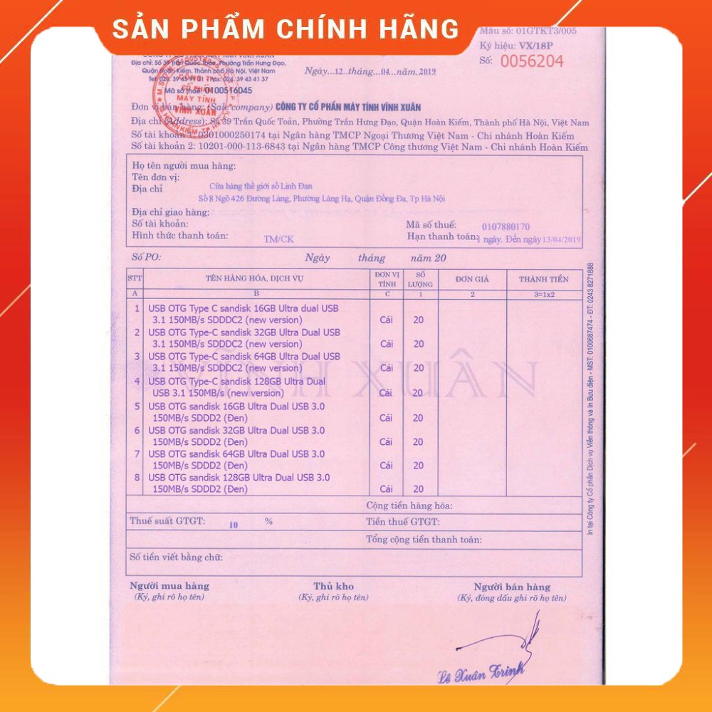 [RẺ VÔ ĐỊCH] USB OTG Type-C sandisk 128GB 64GB 32GB Ultra Dual USB 3.1 150MB/s | BigBuy360 - bigbuy360.vn