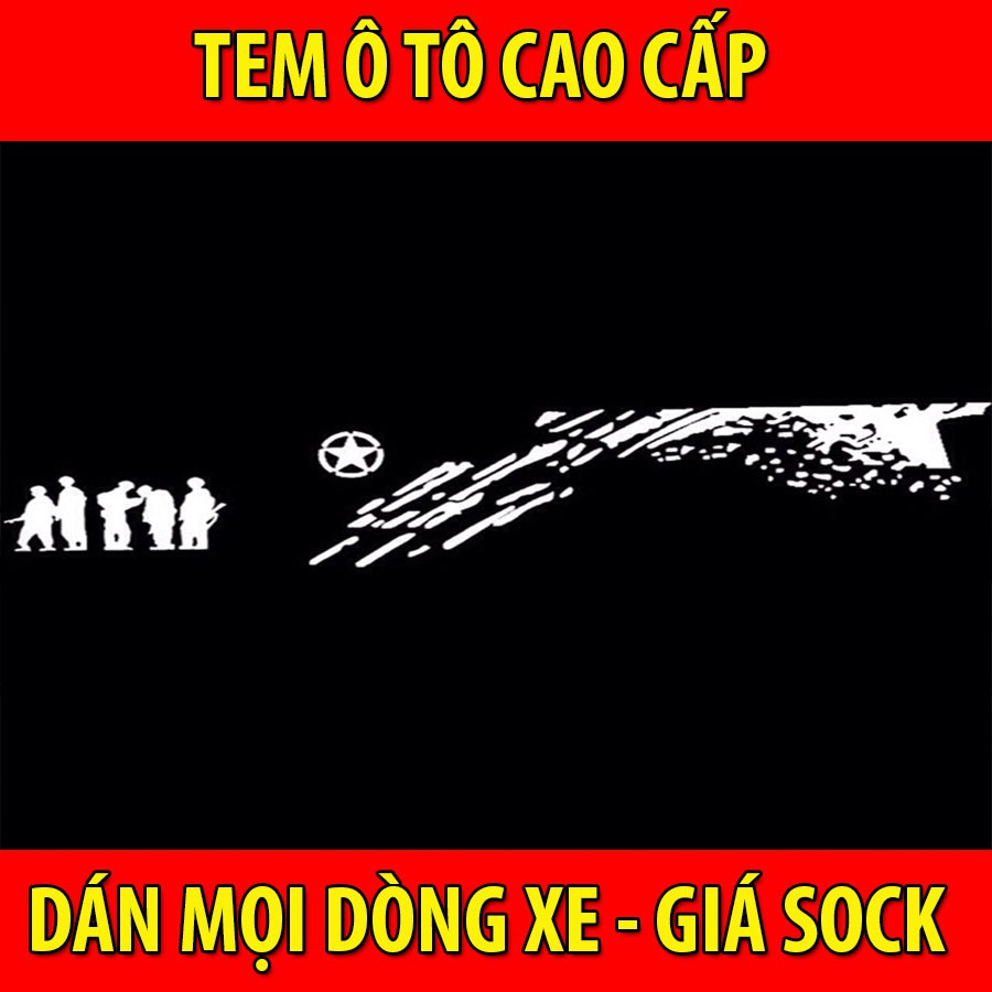 Bộ Tem Decal Độ Dán Sườn Toàn Bộ Xe Bán Tải